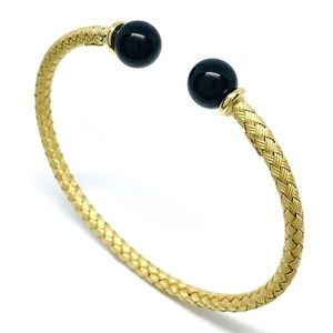 Daniel Waknine 18k Black Onyx Cuff Bracelet